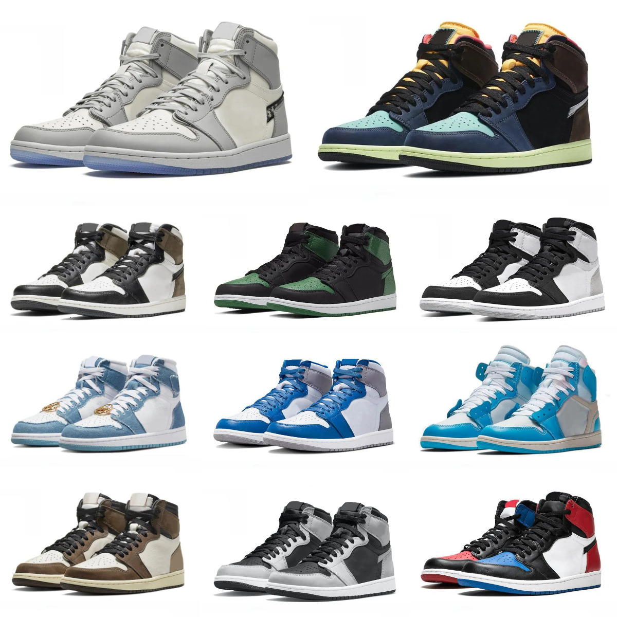 Trainers J1 1 Sports Basketball Shoes Jump Mans Women 1S OG High Low TS Chicago Reverse True Turbo Blue Pine Green Retroes Originals Casual Shoe DARK Mocha Sneakers Y8