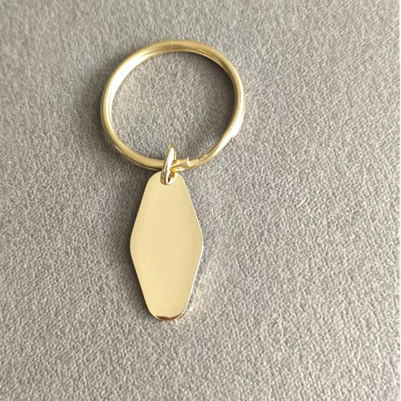 10pcs Mirror Polish 304 Stainless Steel Cute Keychain rhombus 251121