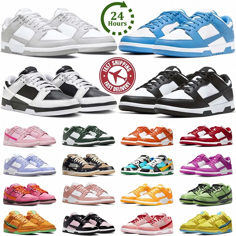 Designer Casual Shoes for Men Sneaker Panda White Black Medium Olive Grey Fog Syracuse Brown Vintage Green Trail Women Outdoor Trainers Sneakers Y6tY#