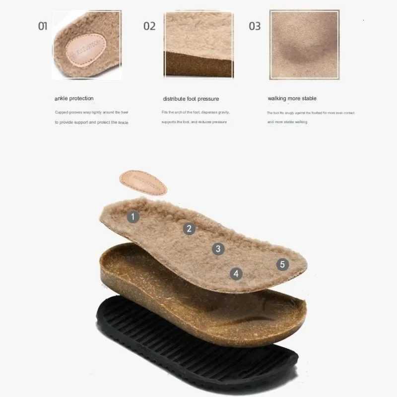 Childrens Fleece Elastic Clogs Baby Boys Girls Plush SlipperWinter Warm Soft Sole ShoesAnti-Slippery FootwearW251121