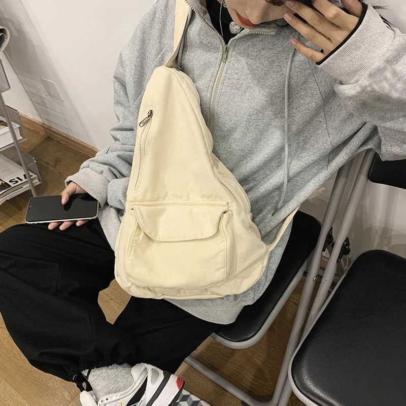 Fashion Unisex Canvas Ch Bag Outdoor Travel Cross Body Shoder Sling Backpack Bags Messenger Bag Crossbody Bag Miti Pocket Y251121