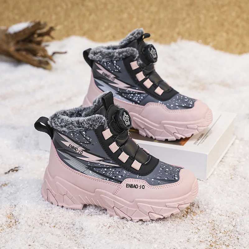 Winter Hight Top Kid Cotton Boots Kids Fashion New Warm Plush Children Casual Shoes Luxury Outdoor Non-slip Boy Girl Cotton ShoeW251121