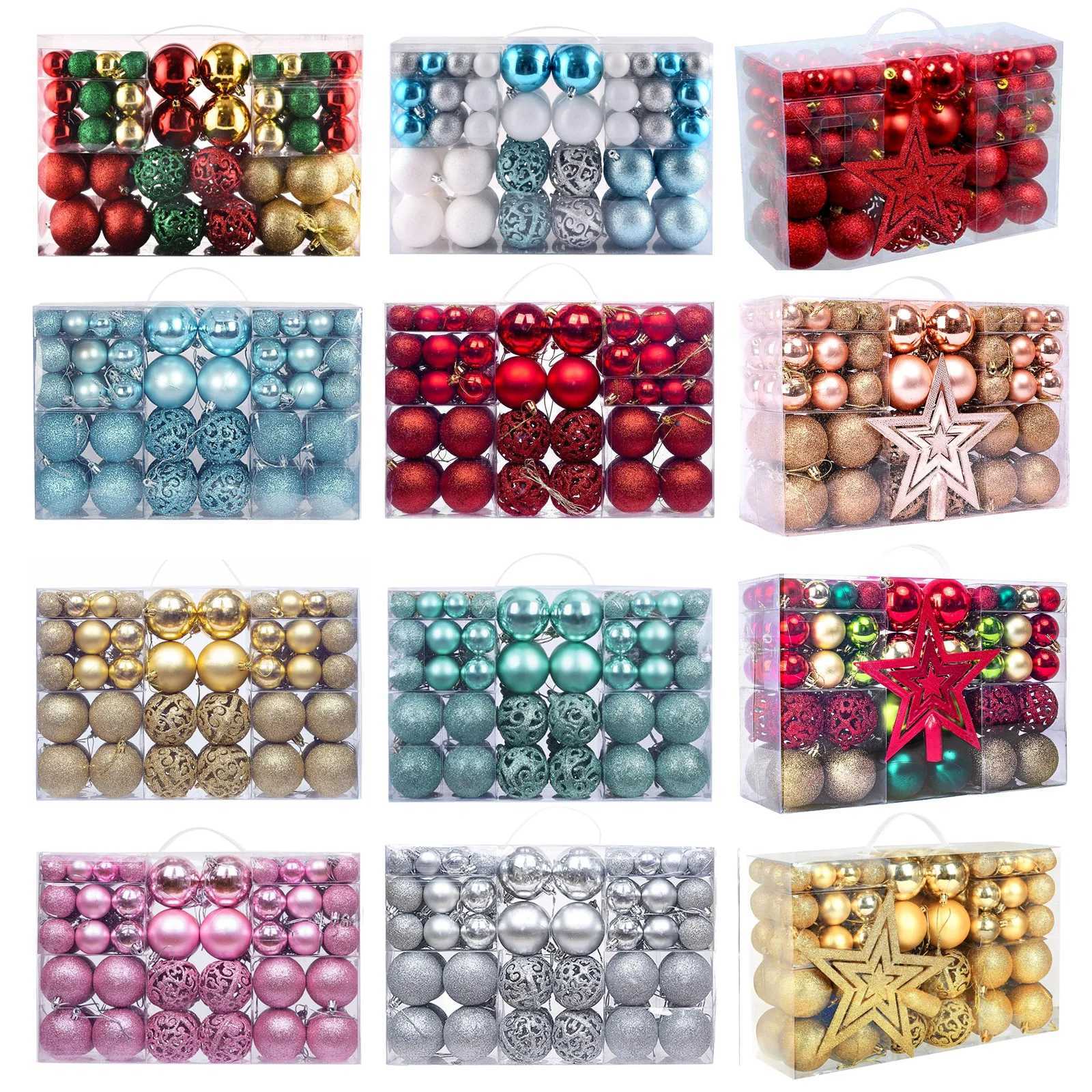 100pcs Christmas Decor Baubles Tree Xmas Balls Party Wedding Ornament Party Supplies Xmas Ornament Ball Xmas BaublesW251121