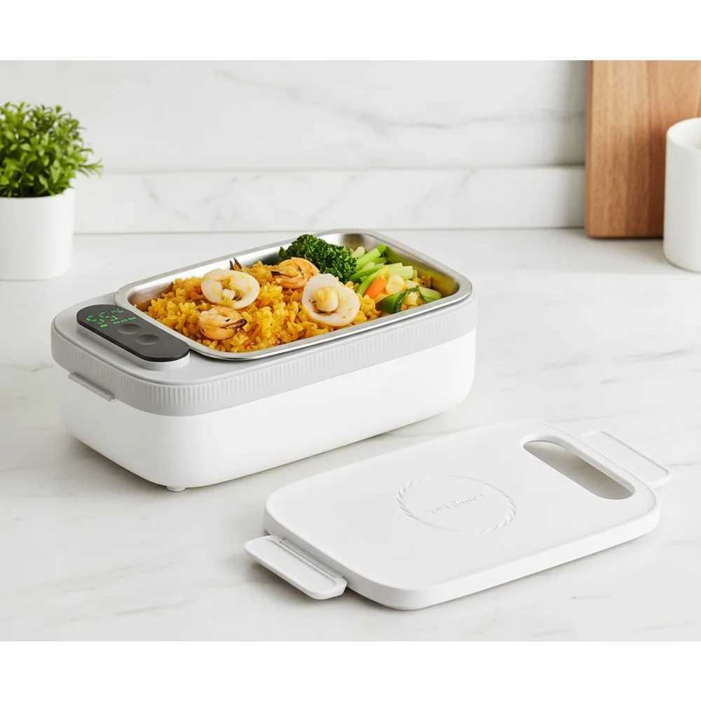 Cordless Electric Lunch Box 14000mAh Rechargeable Auto Heated Food Warmer for Adults Car Office TravelM251121