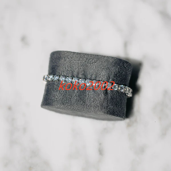 Wholesale 4mm Tennis Bracelet Hip Hop 925 Sterling Silver Round Brilliant Cut VVS Moissanite Tennis Bracelet