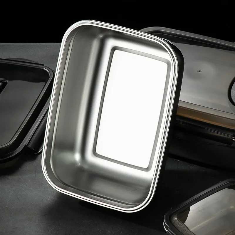 1x 304 Stainless Steel Lunch Bento Box Family Refrigerator Food Storage Containers Portable Outdoor Lunch Boxes 7 Sizes ChoiceM251121