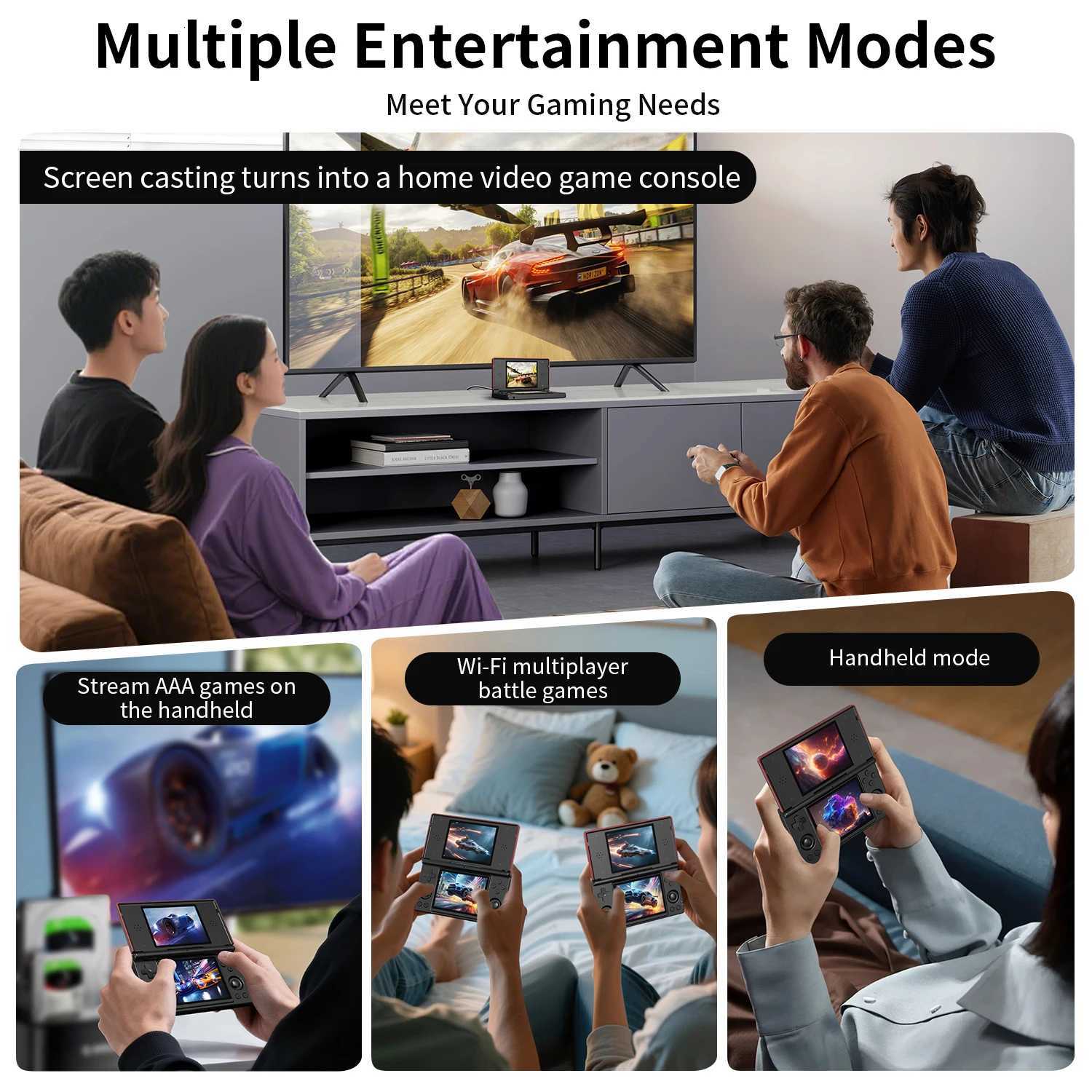 Pre-s Anbernic RG DS Handheld Game Console 4 IPS Dual Sn Android Flip Video Games Player ports RixelHK Wifi Streaming C251121