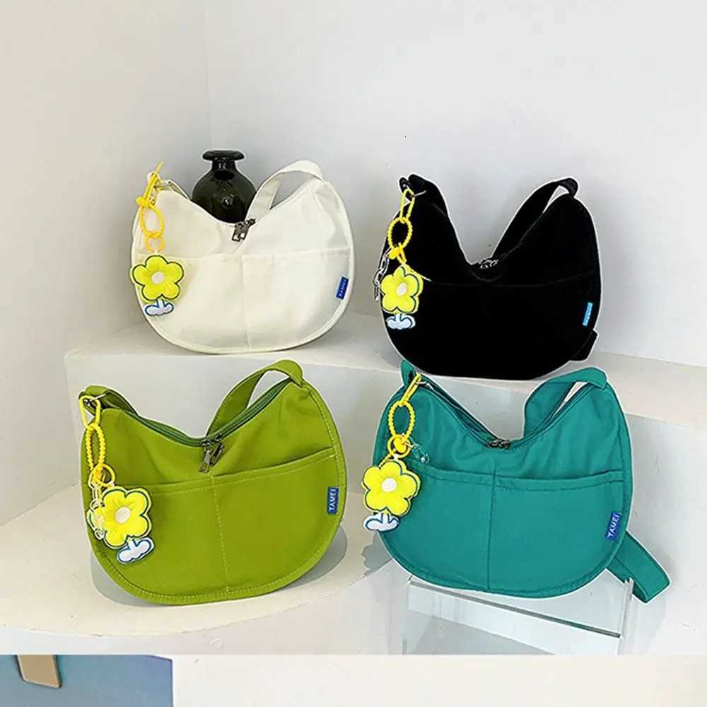 Fashion Solid Color Shoulder Bags Canvas Handbags Women Large Capacity Underarm Messenger Crossbody BagT251121