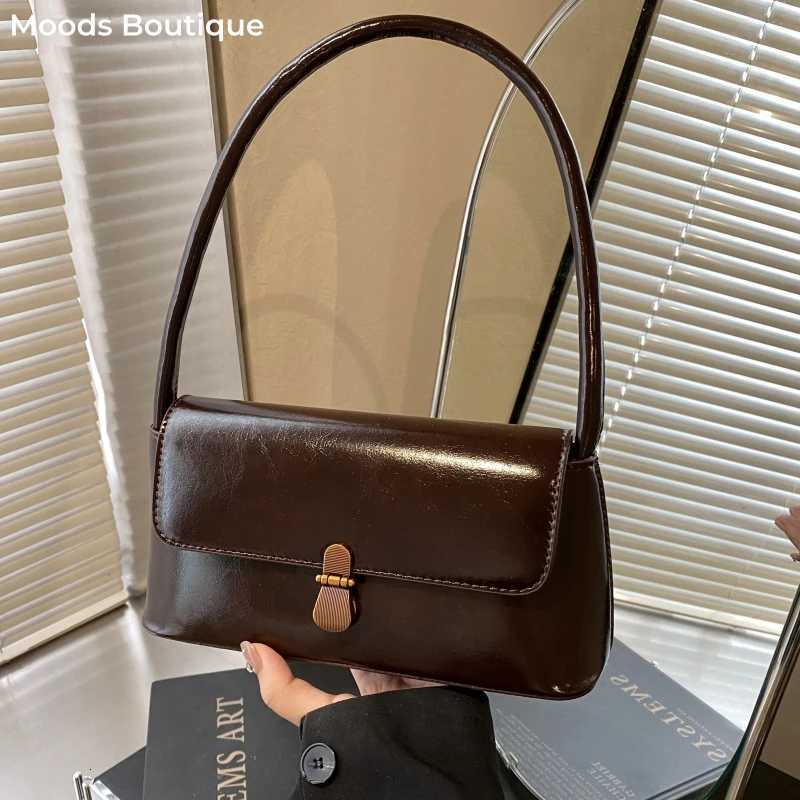 MOODS Wen Underarm Shoder Bag Flap Shape PU Leather Pure Color Armpit Bag 2024 New Luxury Designer Purses And Handbags Y251121