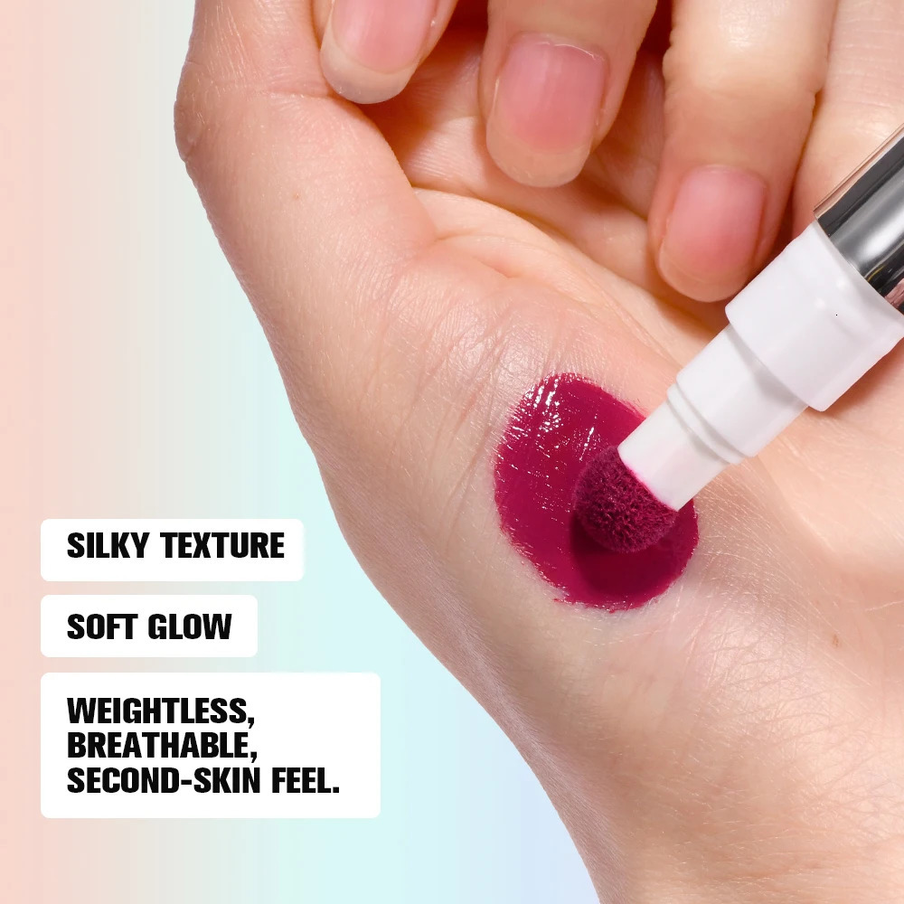 6 Colors Liquid Sponge Cheek Blusher Face Highlighter Long Lasting Natural Skin Tint Face Blush Sponge Wand For Cheek Makeup 251113