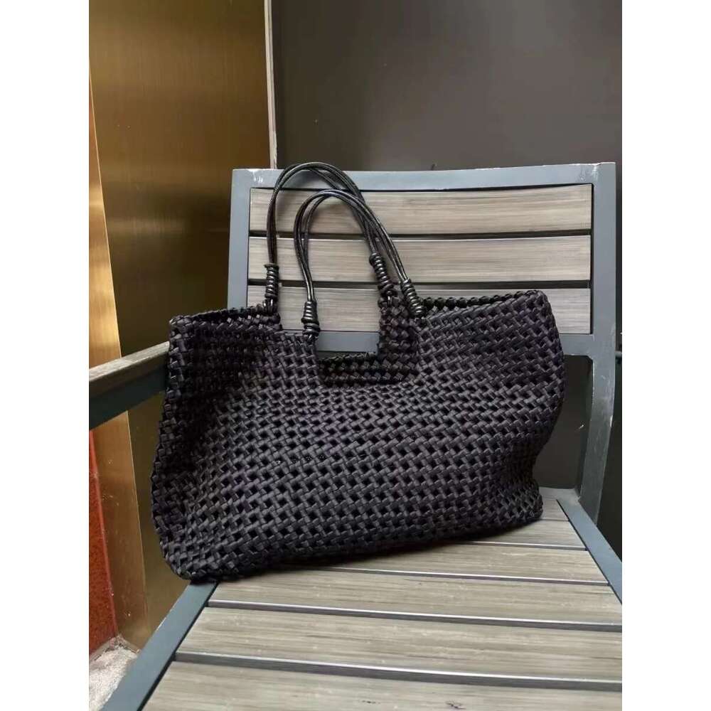 Large Capacity Tote For Women Designer Brand Mesh Woven Shoulder With Purse Fashion Trend Beach Bag