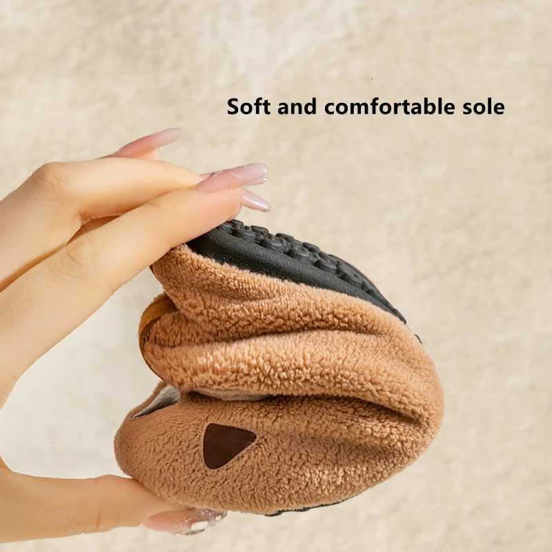 Children Indoor Shoes With Soft Soles Kids Anti Slip And Breathable Plush Floor Shoes Boys And Girls Winter Cotton ShoesW251121