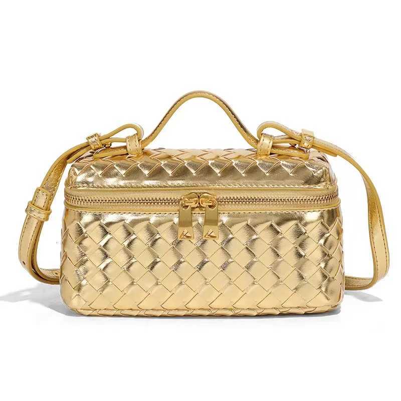 Explosive Woven Lunch Box PU Handbag for Wen Crossbody Shoder Bag Simple and Versatile Y251121