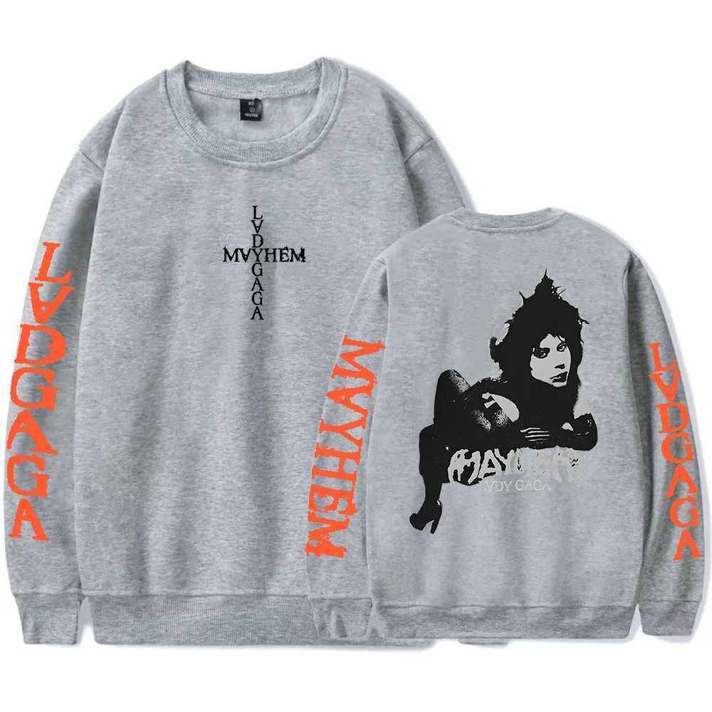 2025 Lady Gaga Mayhem Album Hoodies MensWomens Long Sleve Hip Hop Tshirt Unisex Sudaderas 2025 New Fashion Printing Pul X250421 L251018A7S9
