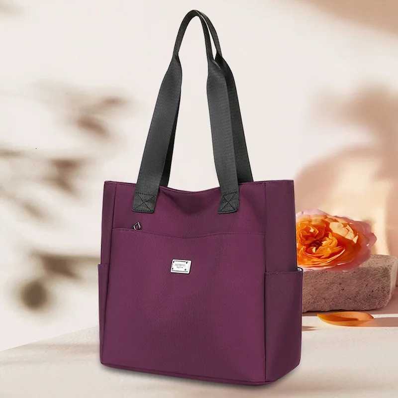 New stylish simple solid color mother bag womens bag nylon shoulder bag fashionable large capacity handbag Oxford Buttot bagT251121