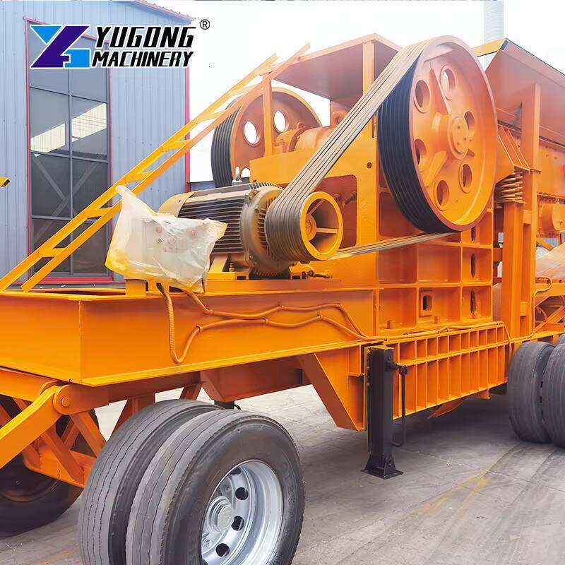Stone Rock Mobile Diesel Machine Mini Jaw Crusher With Vibrating Feeder