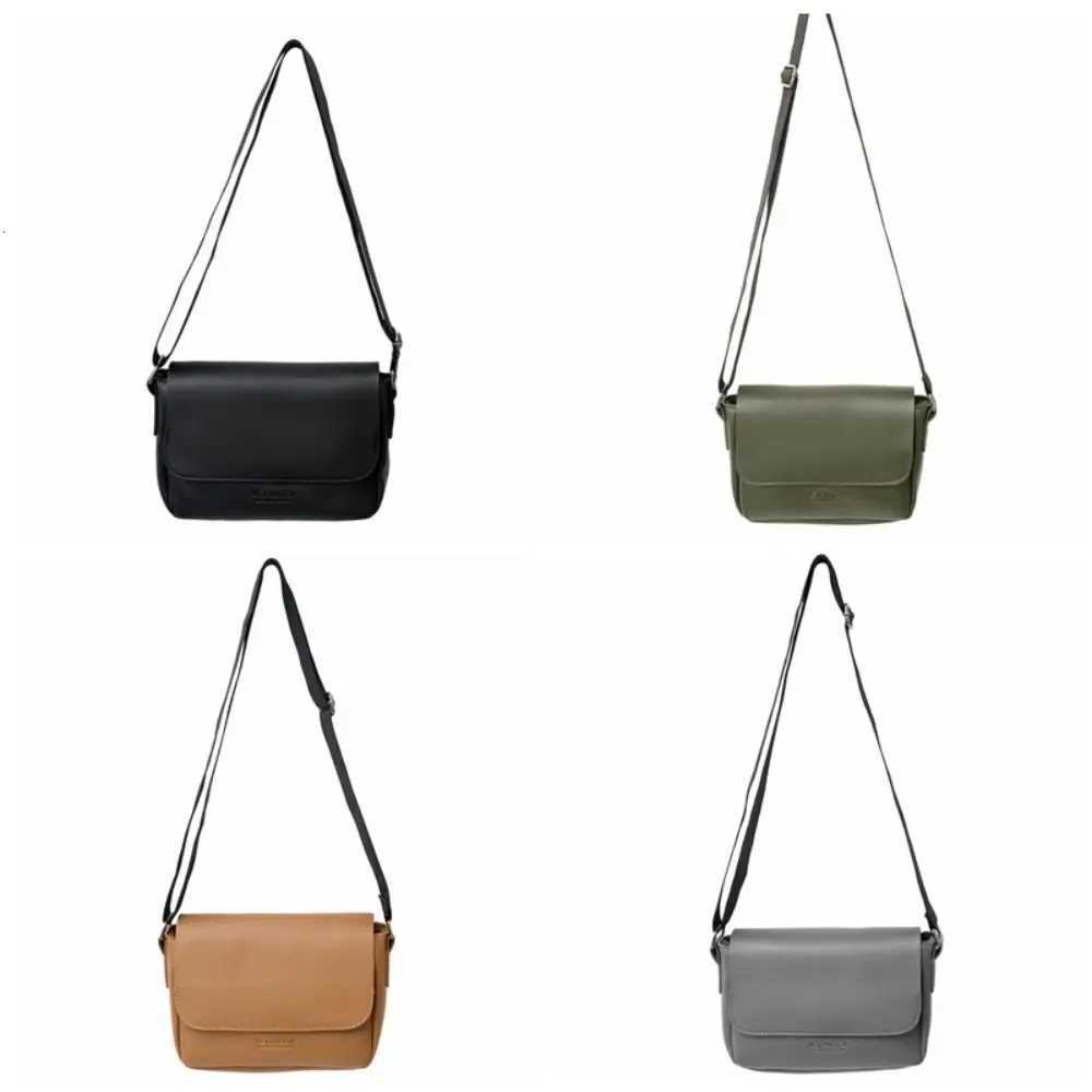 Square Mens Messenger Bag Solid Color Large Capacity PU Leather Shoulder Bag Adjustable Strap Minimalist Crossbody Bag OfficeT251121