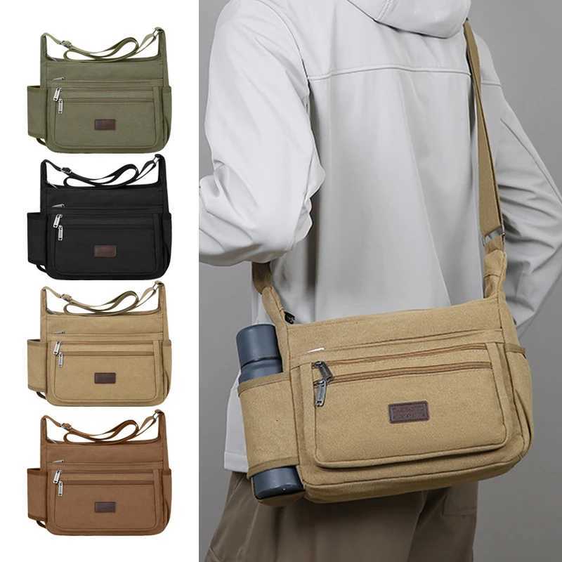 Mens Casual Crossbody Bag Large Capacity Multi Compartment Shoulder Bag Suitable for Daily Outings Travel Commuting EtcT251121
