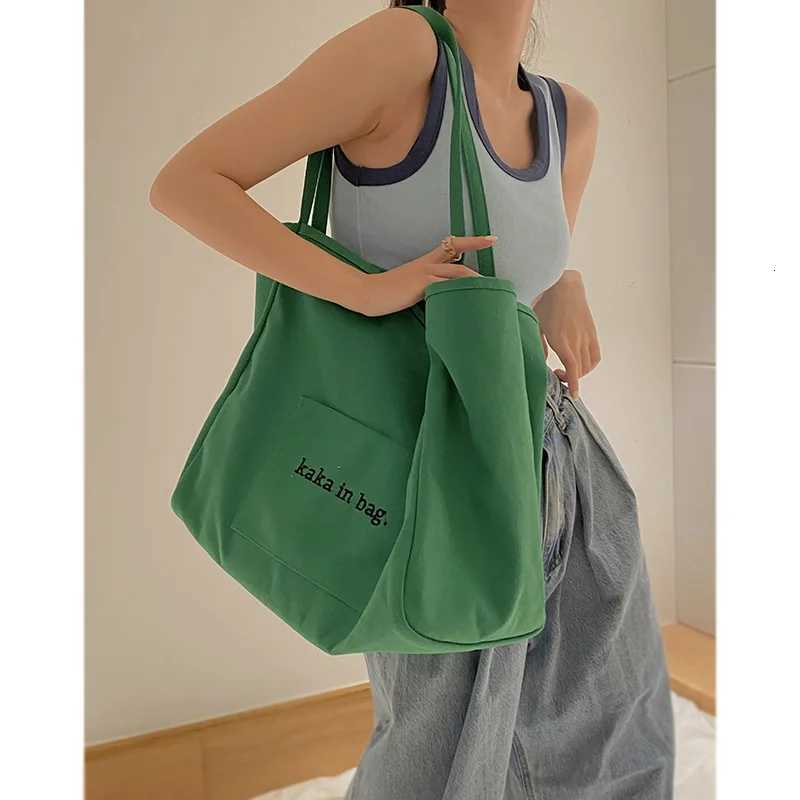 Women Canvas Shoulder Bag Ladies Casual Handbag Tote Bag Large Capacity Cotton Reusable Eco-friendly Shopping Beach BagT251121