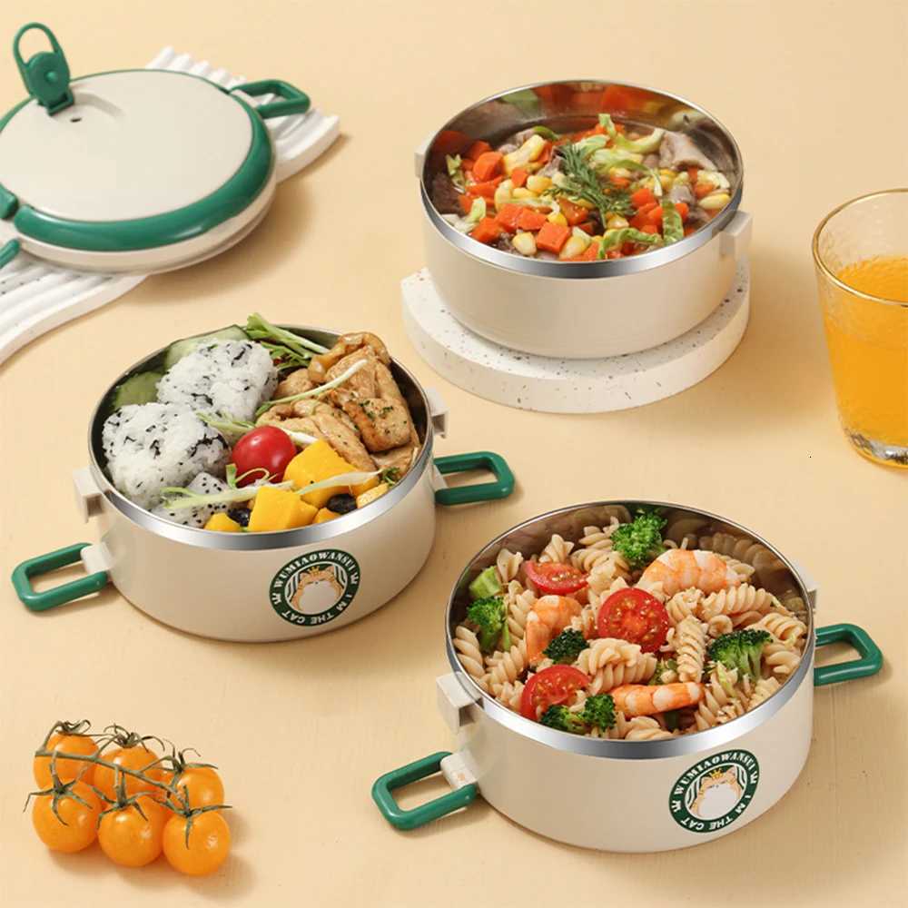 3 Stackable Cartoon Lunch Box 304 Stainless Steel Inner Separate Bento Box Easy to Carry For Office Workers StudentsM251121