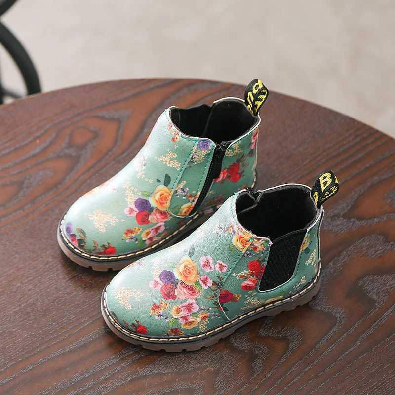 2021 limited Winter Rain Boots Short Boots Big Boy Childrens Shoes Boys Short Boots England Leather shoes Girls Boot New botasW251121