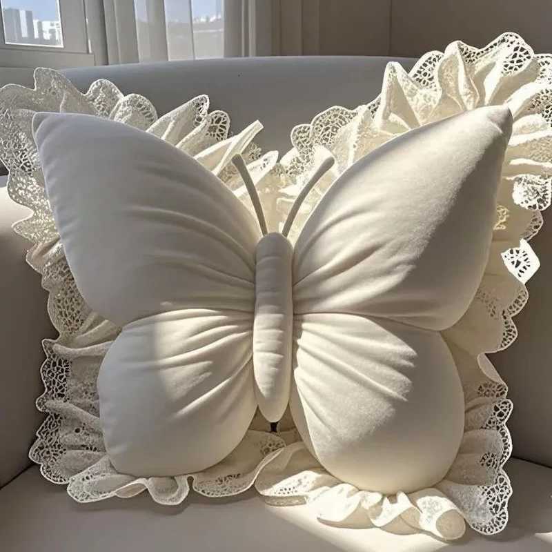 Home Butterfly Soft Sofa Cushion Beautiful Princess Bow Bedroom Car Office Cute Butterfly Living Room Decor Cushion C251121