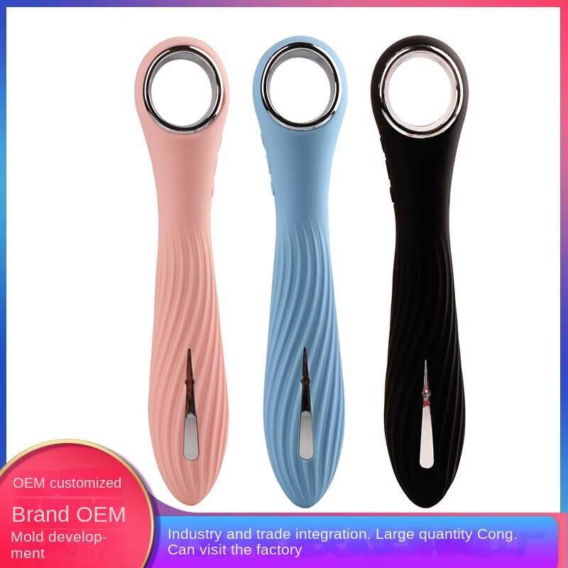 Womens Soft Silicone Electric Shock Stick AV Stick Vibrator IPX7 Waterproof USB Recharge Non-Lubricated Rear Court Masturbation