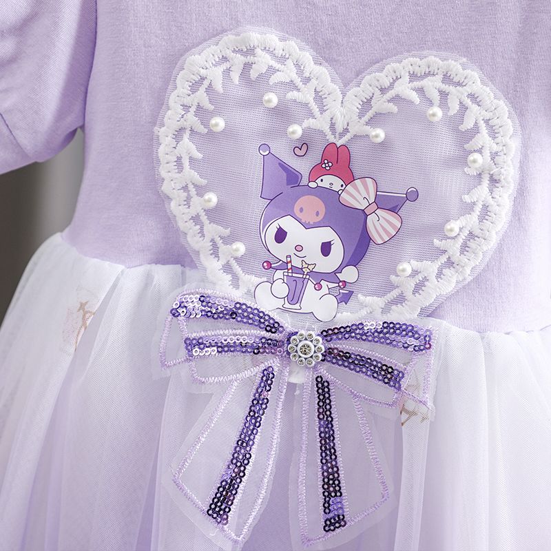 DISNEY Kids designer clothes baby summer mesh dress children's cartoon Crayon Shin-chan skirt Korean version of princess dress mesh dress