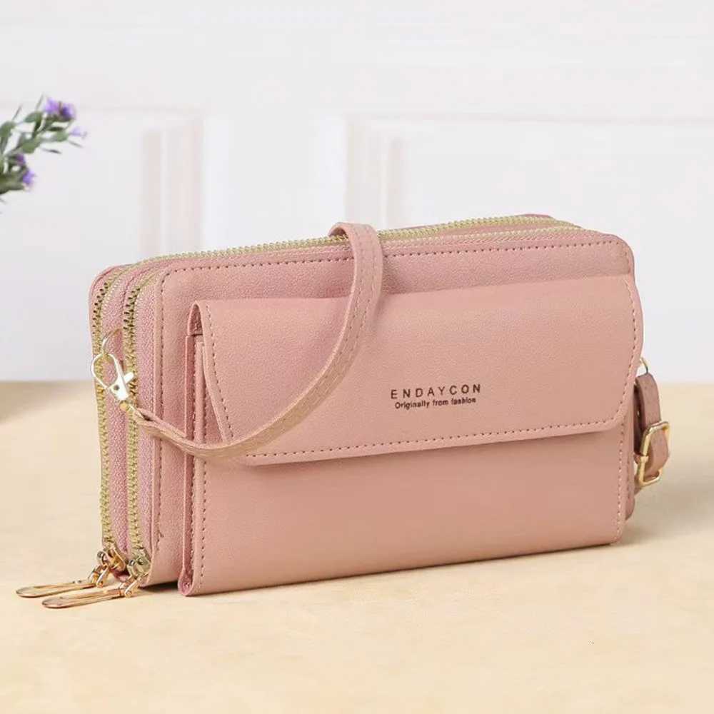 Fashion Large Capacity Womens Crossbody Bag Double Layer Simple Shoulder Bag Casual Phone Bag TravelT251121