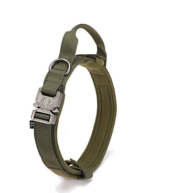 Tactical Dog Collar for Medium & Large Breed - Adjustable and Durably Made Alloy retro texture buckle