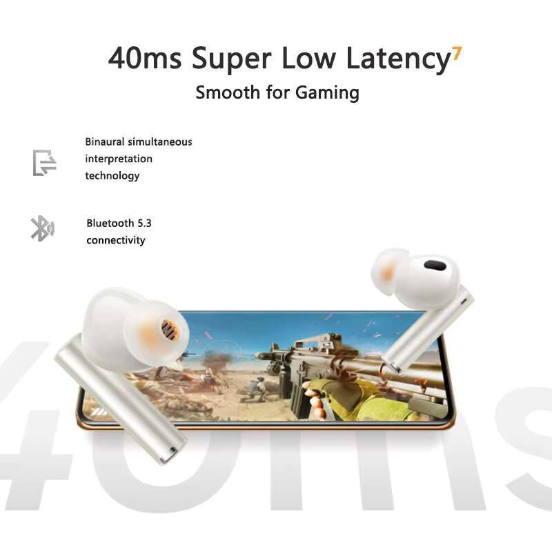 Realme Buds Air 5 Pro TWS 50dB Active Noise Cancellation True Wireless Earphones BT Low Latency 5.3 Gaming