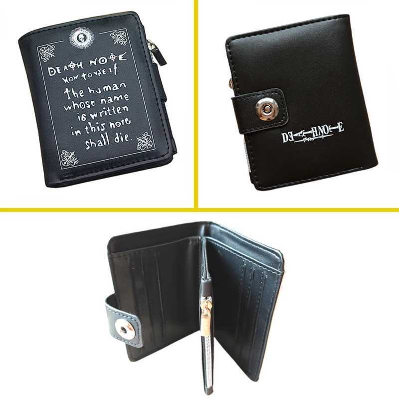 Death Note Animation Black PU Leather Short Wallet Card and Coin Wallet Boy and Girl Gifts W250419