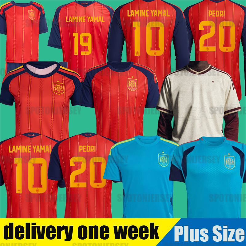 spain jersey 2026 spain world cup PEDRI Soccer Jersey National Team Football Shirt Men Kids Kit LAMINE YAMAL Camisetas Espana 4xl espanol footall jerseys 2026 2027
