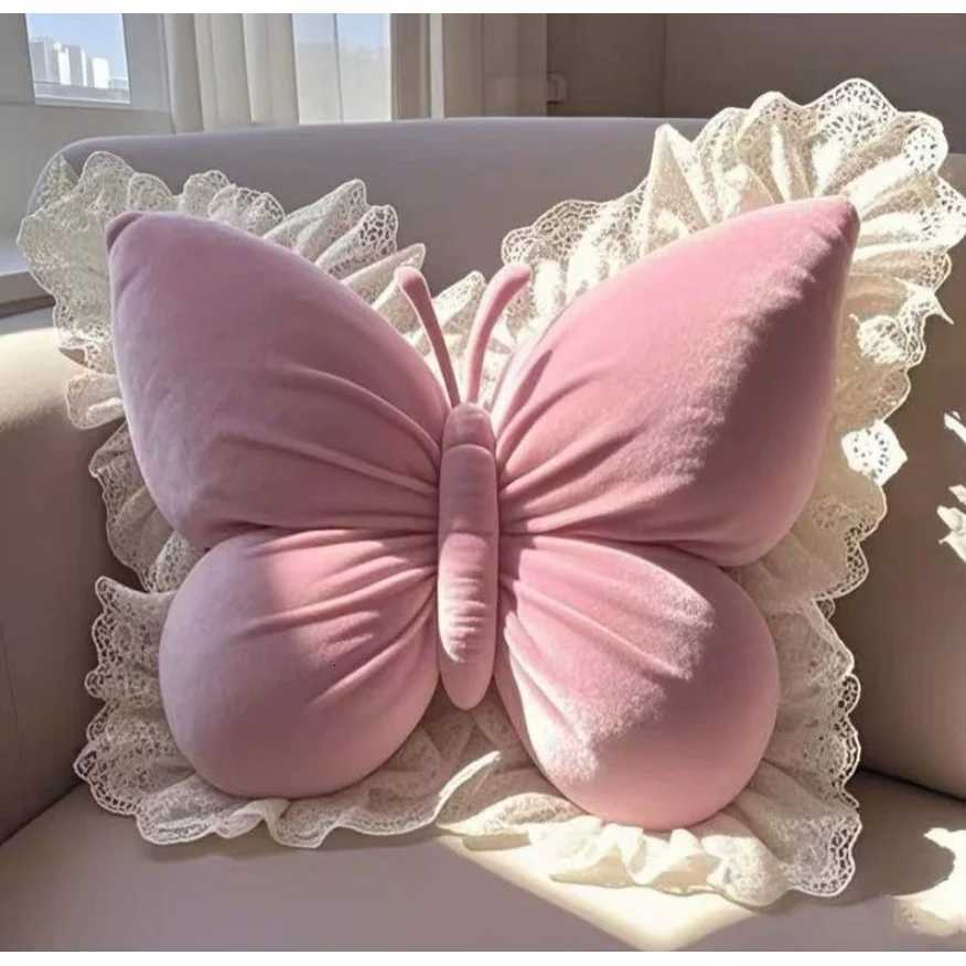 Butterfly Seat and Back Cushion Pad Home Decor Bed Chair Cushions Pads Support Velvet Sofa Couch Throw s Fluffy C251121
