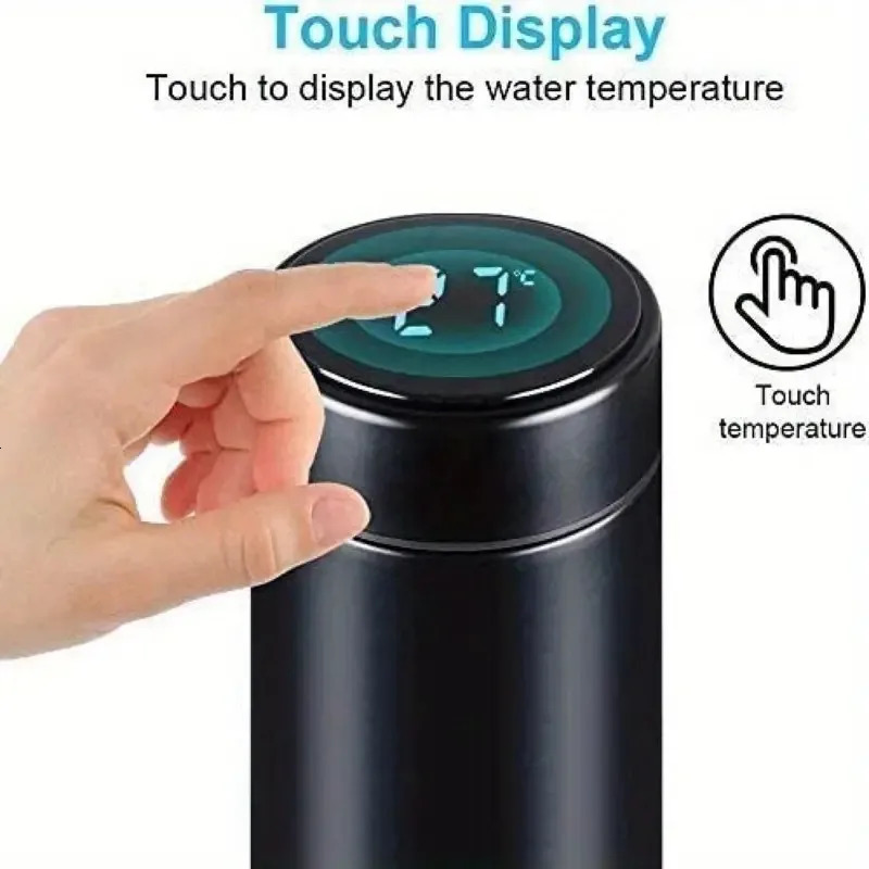 316Stainless Steel Smart Thermos Mug LED Temperature Display Touch Control InsulatedWater BottleTeaSeparation for Christmas Gift 251114 W260226