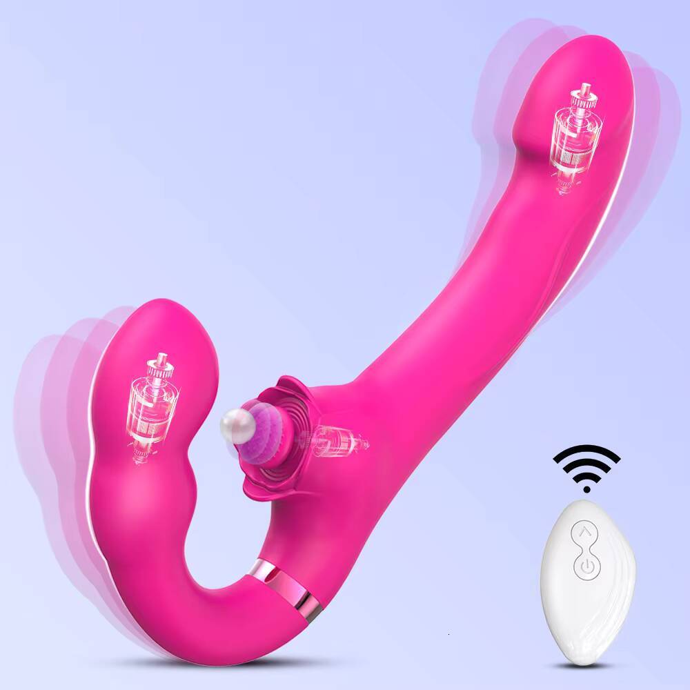 Dual Shock Silicone Clap Stick with Rechargeable Dildo Vibrator Adult Products Magnetic Female Masturbation Tool