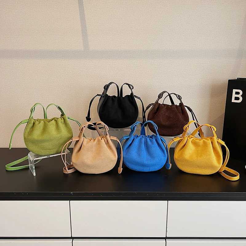 Faux Suede Solid Color Sewing Crossbody Bags Large Capacity Versatile Wens Bags S 2025 New Autumn New Shoder Bag Y251121