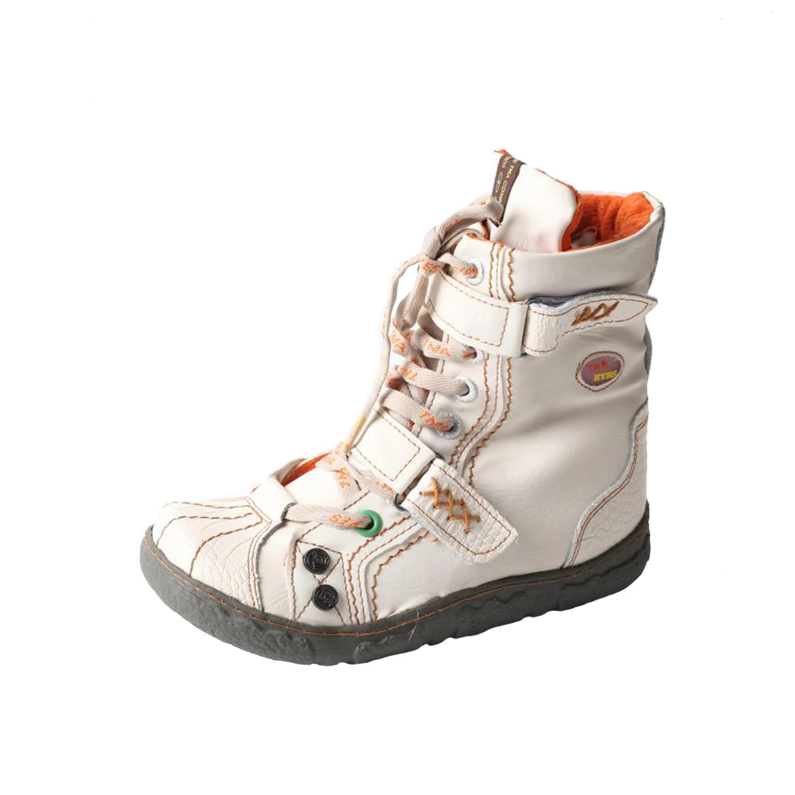 TMA EYES DoubleStrape Washed PU Leather Womens Boot With Faux Fur Lining 251121