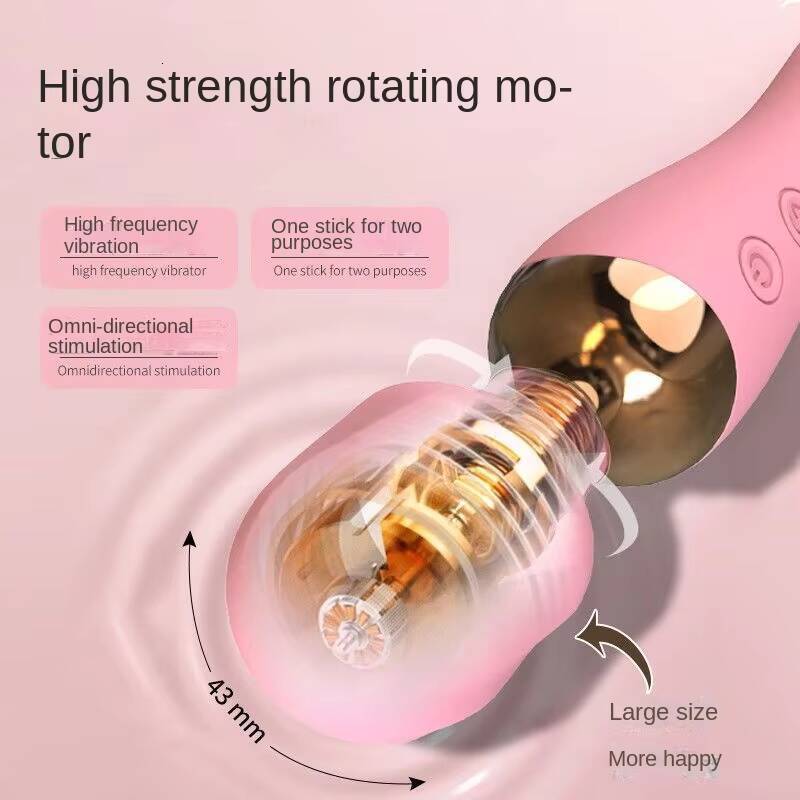 New Female AV Stick Vibrator Dildo with Charging Heating Features Double Shock Massage Stick Adult Sex Supplies
