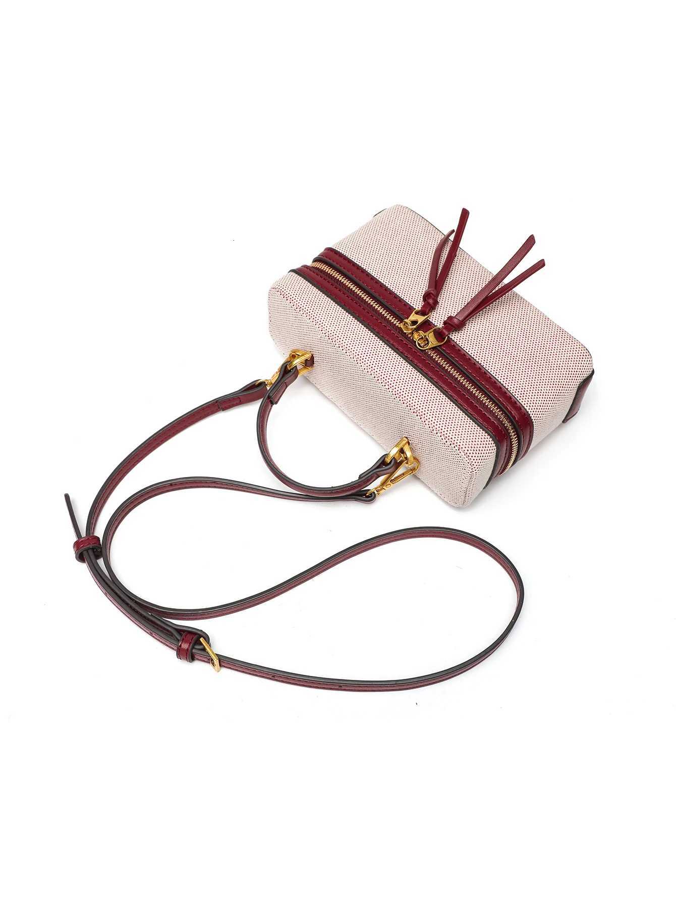 Fiable versatile box bag brown e shoder trendy hand-held hard fiable small square bag Y251121