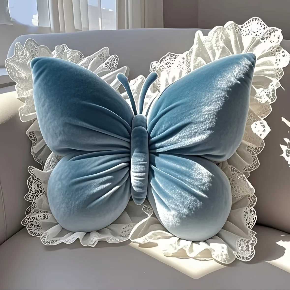 Butterfly-shaped throw cute cushion for bedroom sofa home decor novelty item C251121