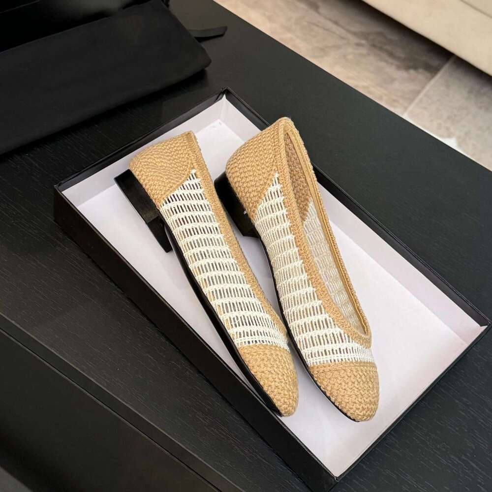 Women Size35-42 Weaving Ballet Flats Genuine Leather Mixed Colors Round Toes Slip On Designer Shoes atillas De Mujer