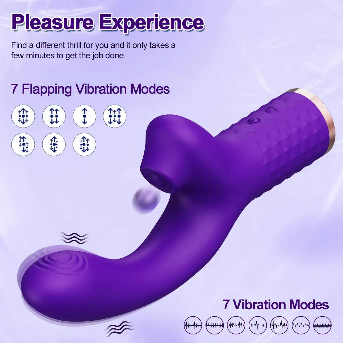 Female Vibrating Sucking and Slapping Massage Stick Strong Shock AV Stick Sexy and Teasing Double-headed Stick
