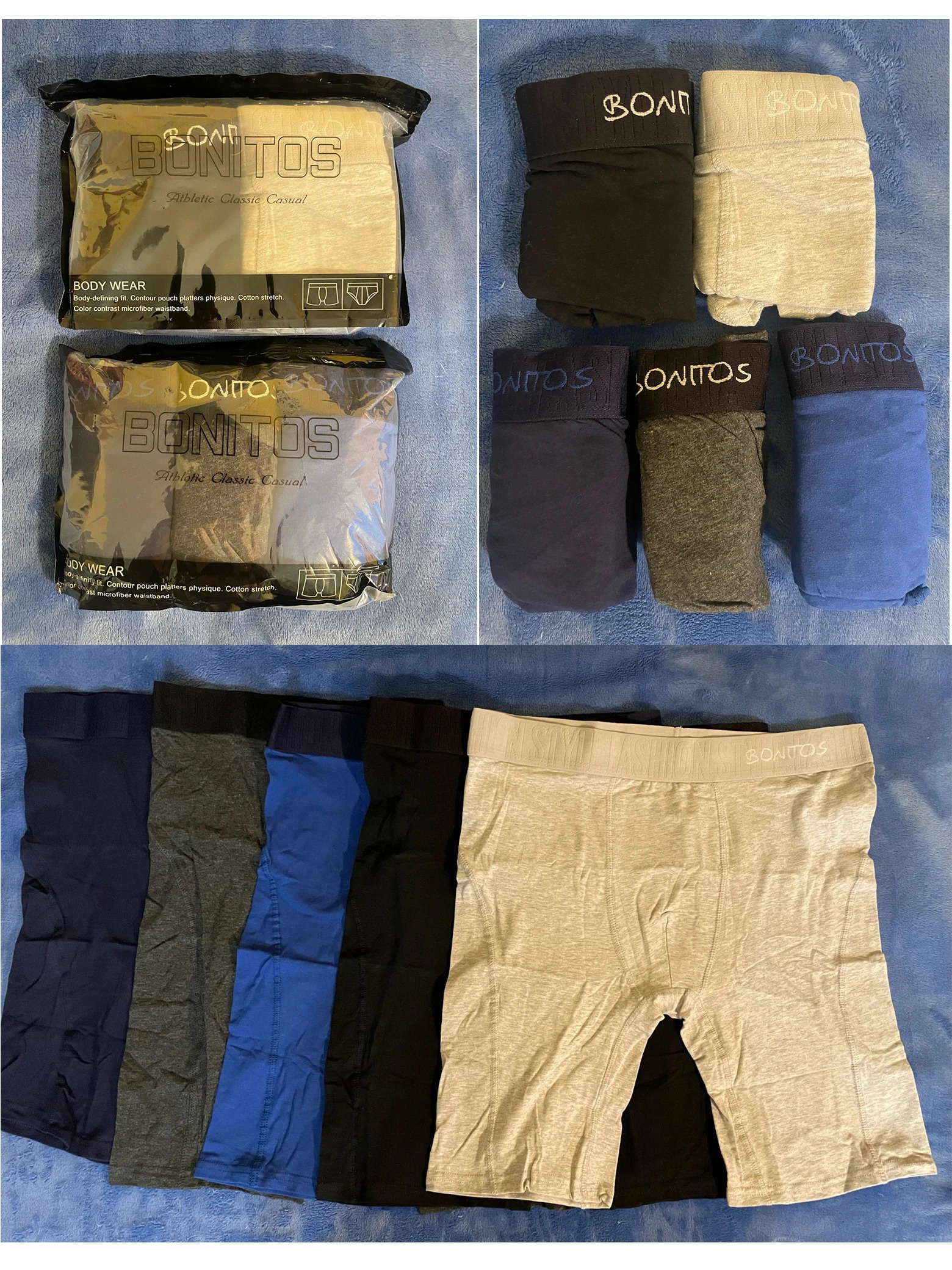 5piece long boxer mens underwear cotton leg set sexy shorts family bag 250417