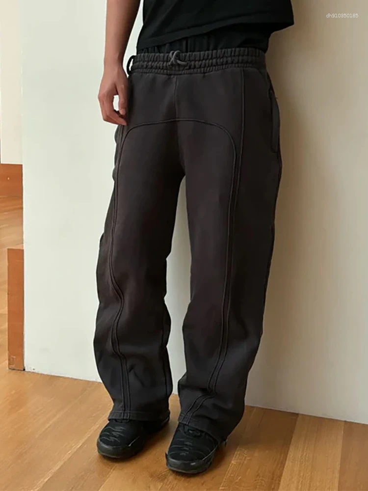 Men's Pants American Baggy Harajuku Retro Oversized Sweatpants Men Personalized Streetwear High Street Trendy Straight Casual