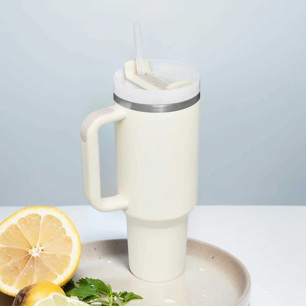 40oz Straw Double-Layer Cup Stainless Steel Travel Flask Vacuum Thermal Insulated Mug for Cold Hot Beverages L251121MI93 W260226