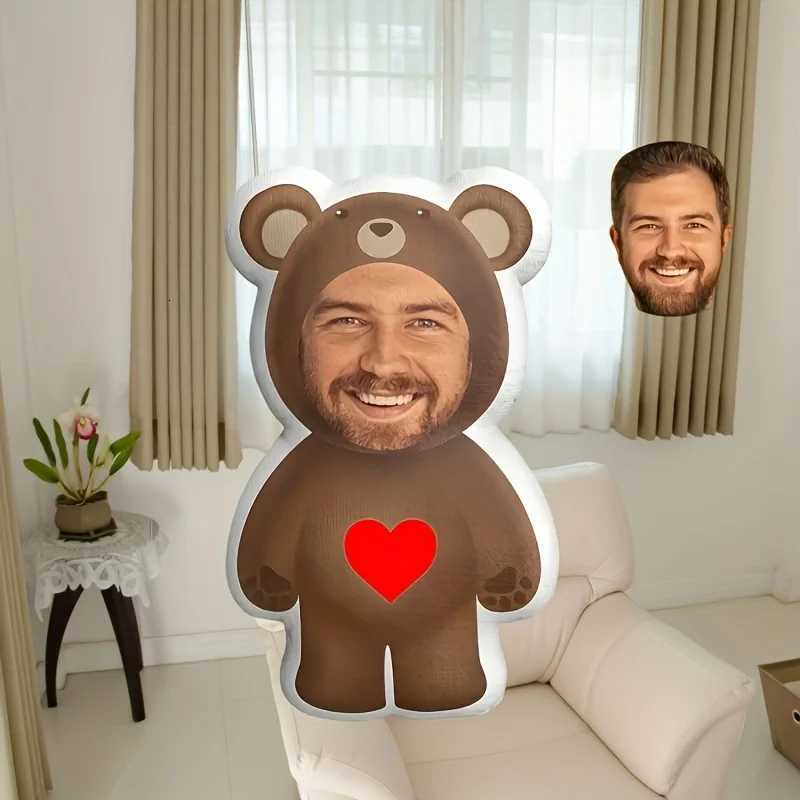 Customized Love Bear with Double sided Digital Printing Design Suitable for Sofa Living Room Car Decoration Cushion C251121