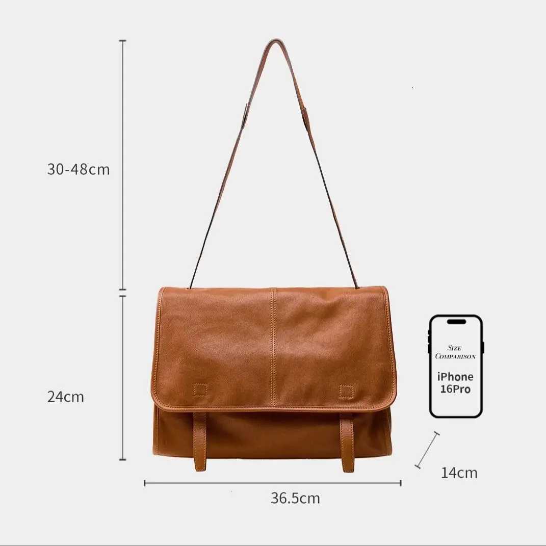 Fashion Large-Capacity Cmuter Vintage Casual Shoder Messenger Bag for Wen Soft and Cfortable Y251121