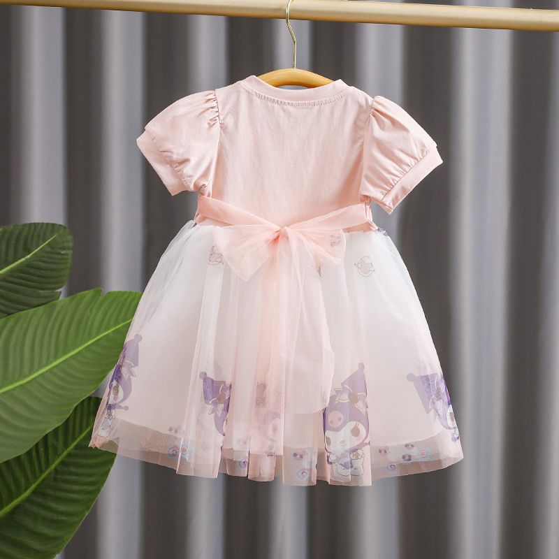 DISNEY Kids designer clothes baby summer mesh dress children's cartoon Crayon Shin-chan skirt Korean version of princess dress mesh dress