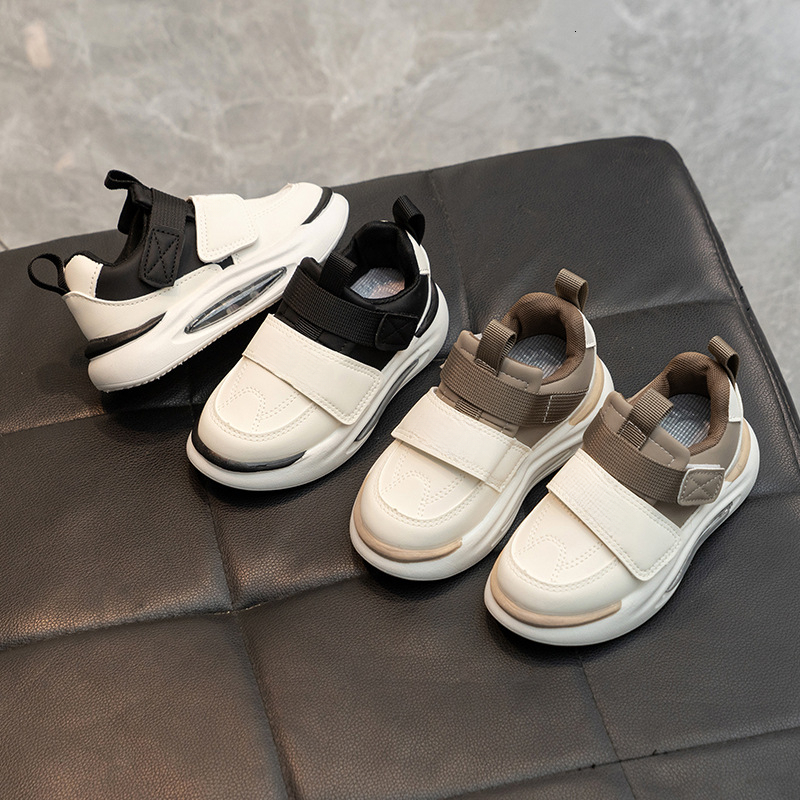 Hot selling designer sports shoes with leather surface, spring and autumn new styles for boys and girls, children's shoes, boys' non slip ca